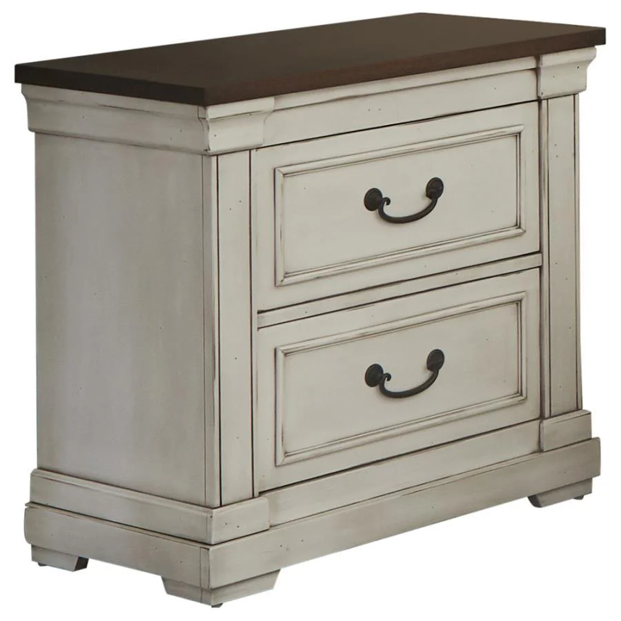 Hillcrest - 2-Drawer Nightstand - White - Funk Metal Works LLC