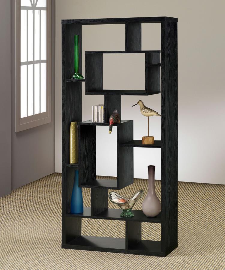 Linbrook - 10-Shelf Bookcase - Black - Funk Metal Works LLC
