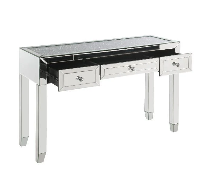 Noralie - Writing Desk - Mirrored & Faux Diamonds - 32