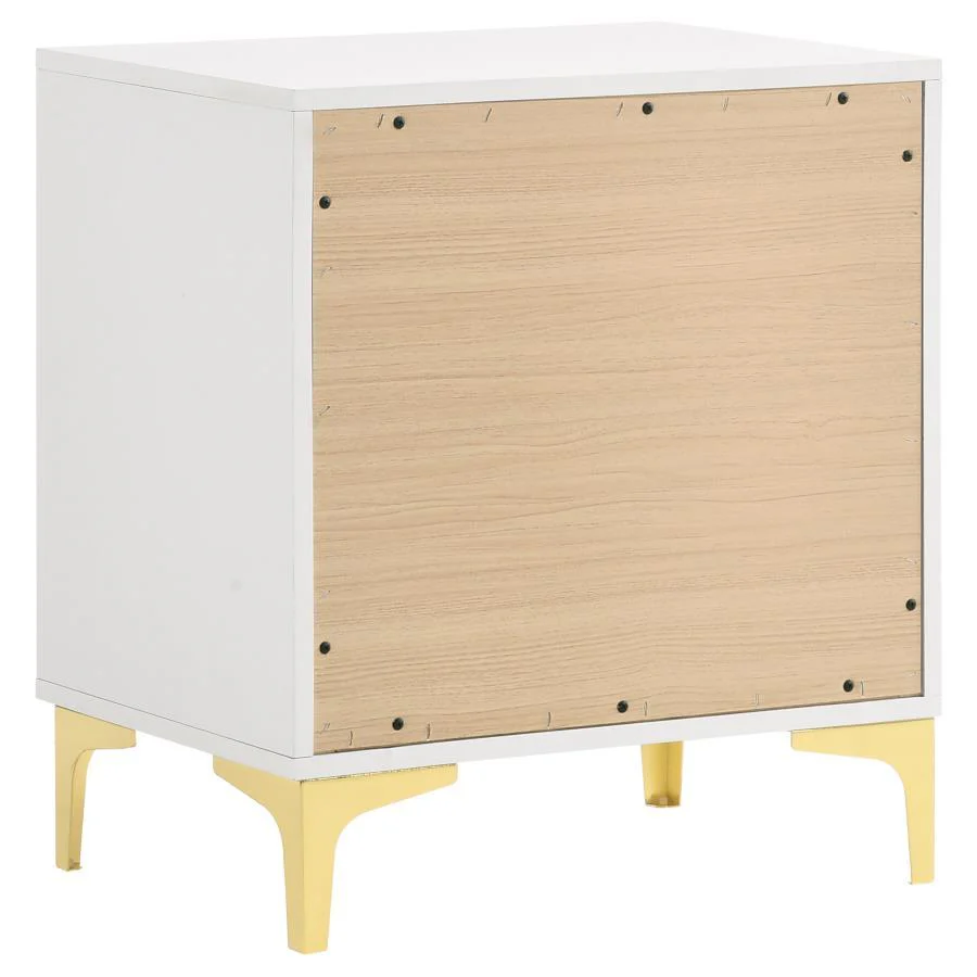 Kendall - Nightstand - White - Funk Metal Works LLC