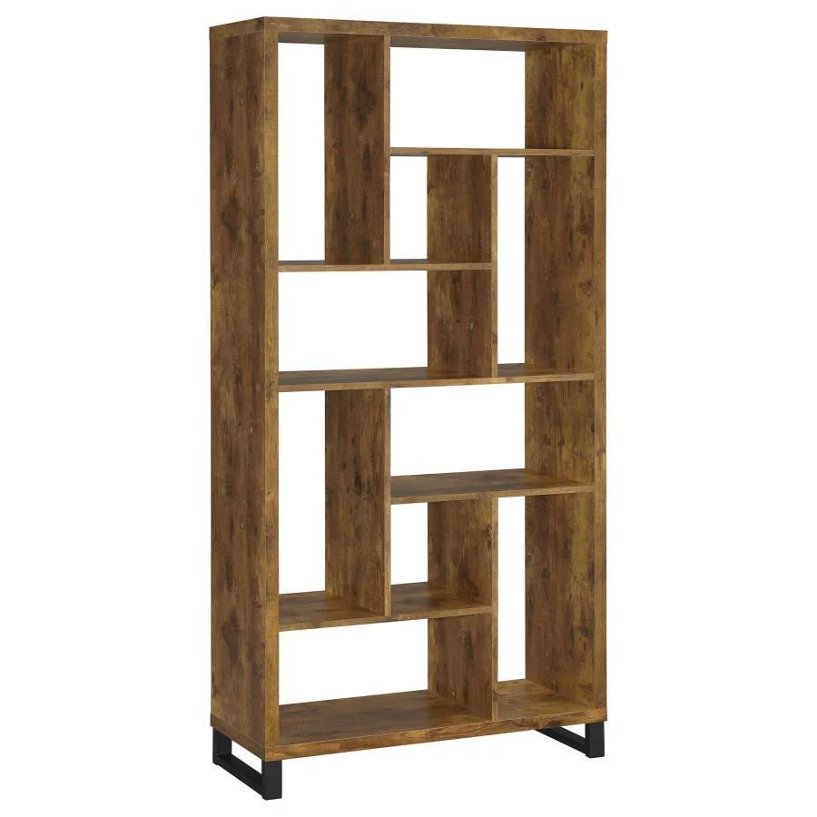 Delwin - Bookcase - Brown - Funk Metal Works LLC