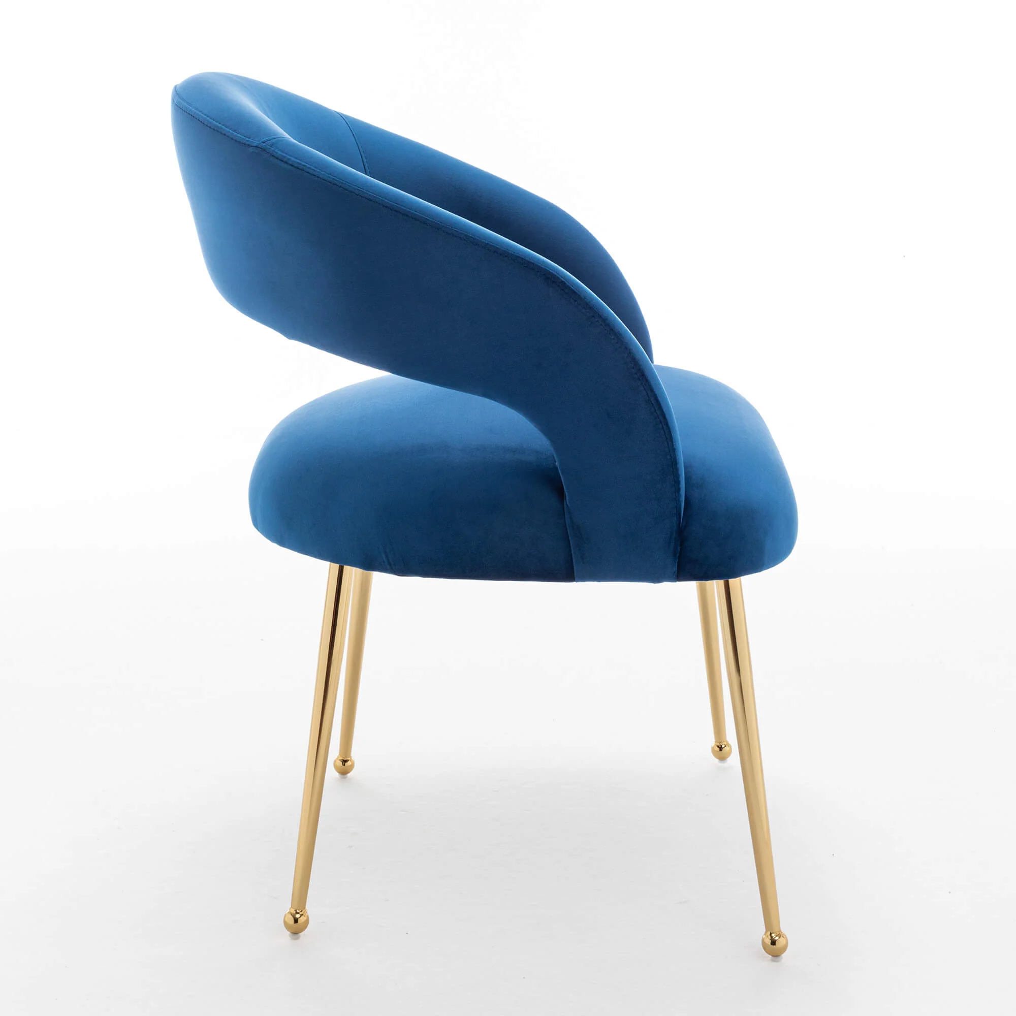 SEYNAR Mid Century Modern Velvet Upolstered Open-Back Dining Chair Set of 2/4/6 - Funk Metal Works LLC
