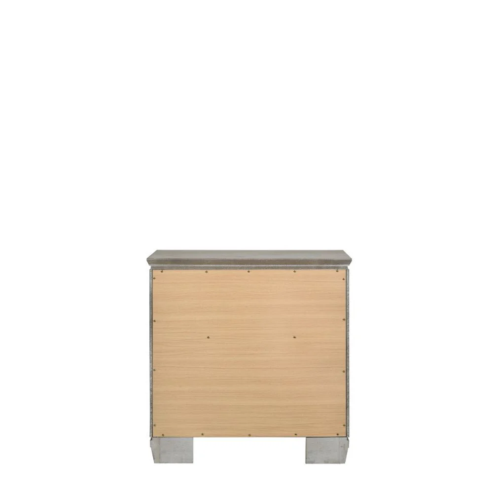 Antares - Nightstand - Light Gray Oak - Funk Metal Works LLC