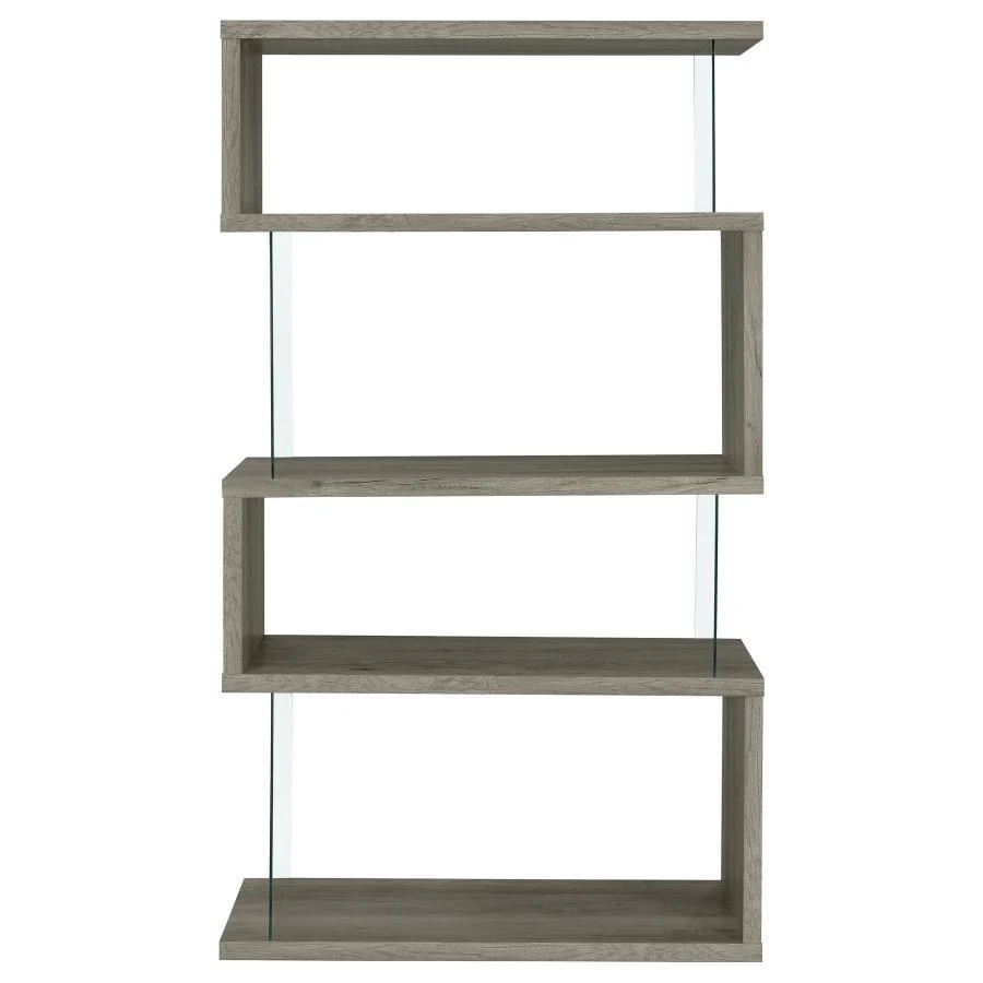 Emelle - Bookcase - Pearl Silver - Funk Metal Works LLC