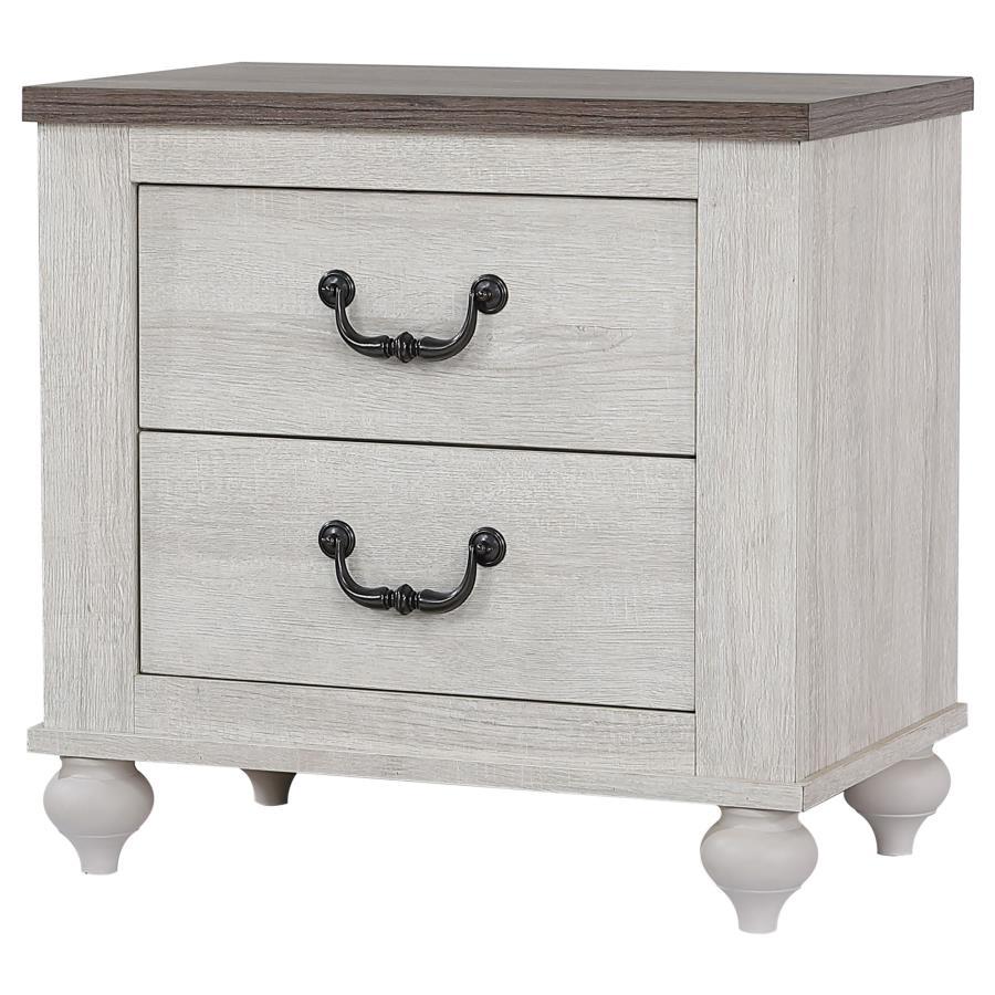 Stillwood - 2-Drawer Nightstand - White - Funk Metal Works LLC
