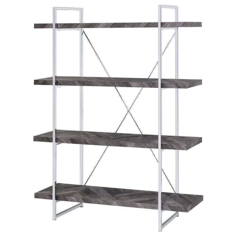 Grimma - Bookcase - Gray - Funk Metal Works LLC