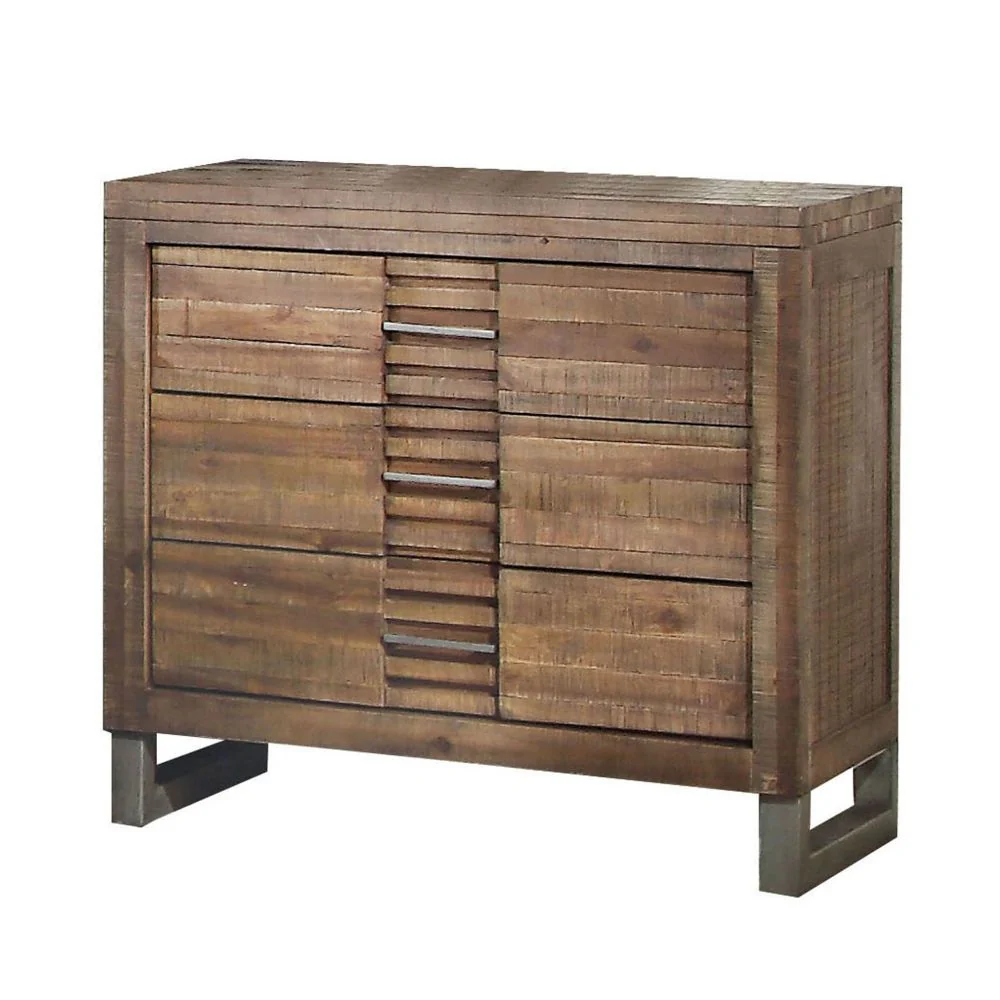 Andria - Nightstand - Reclaimed Oak - Funk Metal Works LLC