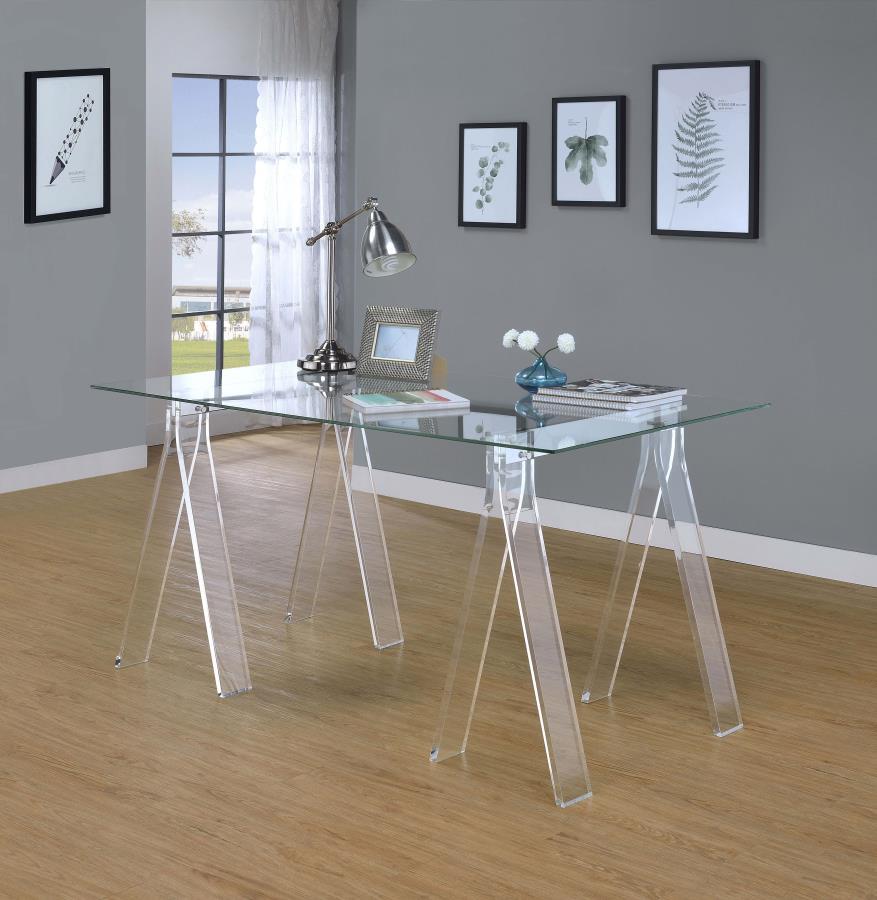 Amaturo - Writing Desk - Pearl Silver - Funk Metal Works LLC