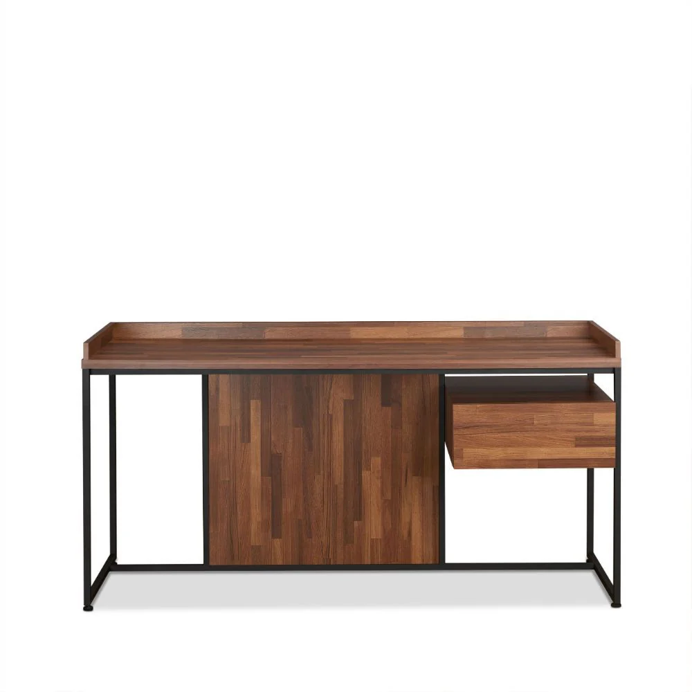 Sara - Desk - Walnut & Sandy Black - Funk Metal Works LLC