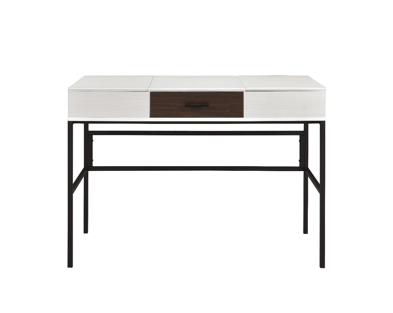 Verster - Desk - Natural & Black Finish - Funk Metal Works LLC
