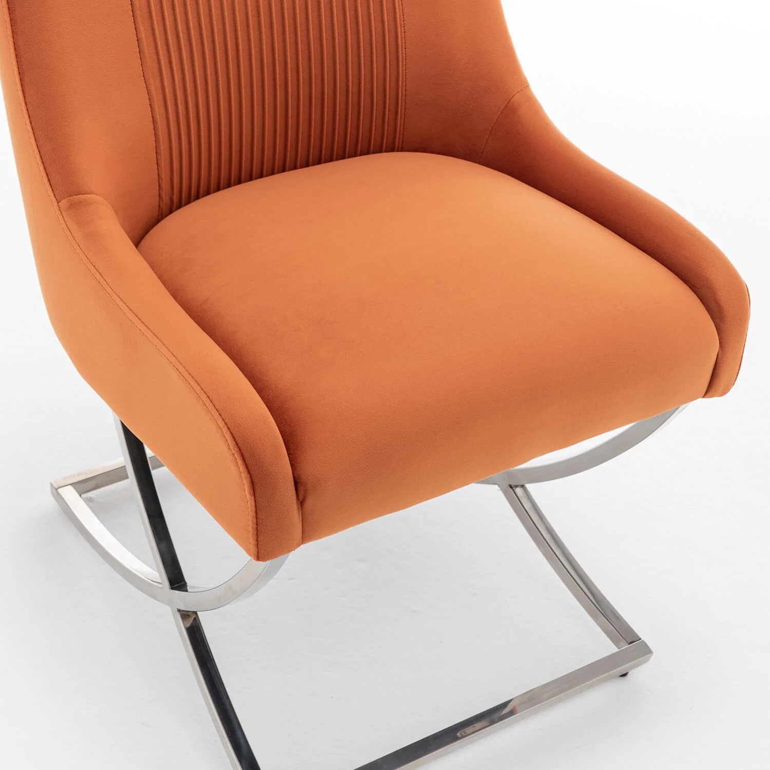 SEYNAR Contempoary Velvet Dining Chair Set of 2/4/6 with Metal Frame Legs and Back Pull - Funk Metal Works LLC