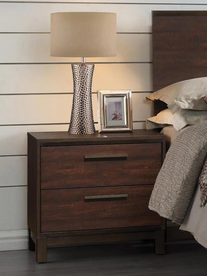 Edmonton - Nightstand - Brown - Funk Metal Works LLC