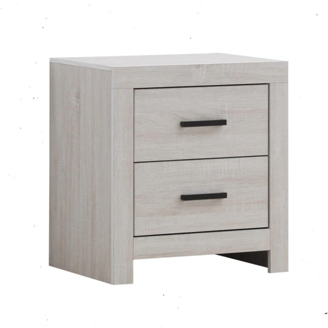 Brantford - 2-Drawer Nightstand Coastal - White - Funk Metal Works LLC