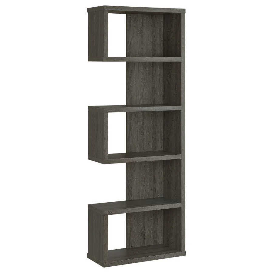 Coaster - 5-tier Alternating Boxes Design Bookcase - Funk Metal Works LLC