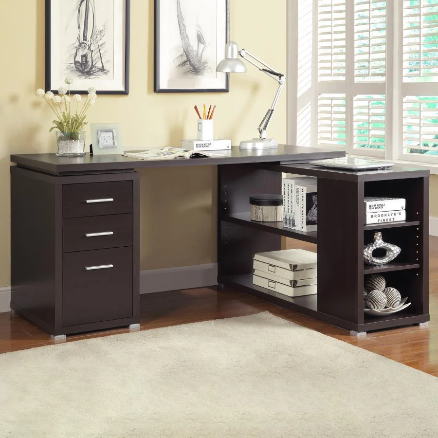 Yvette - L-shape Office Desk - Funk Metal Works LLC