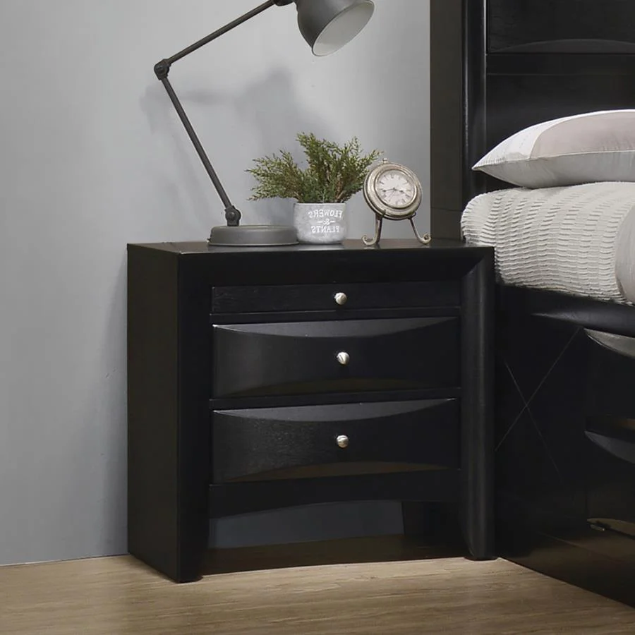 Briana - Nightstand - Black - Funk Metal Works LLC