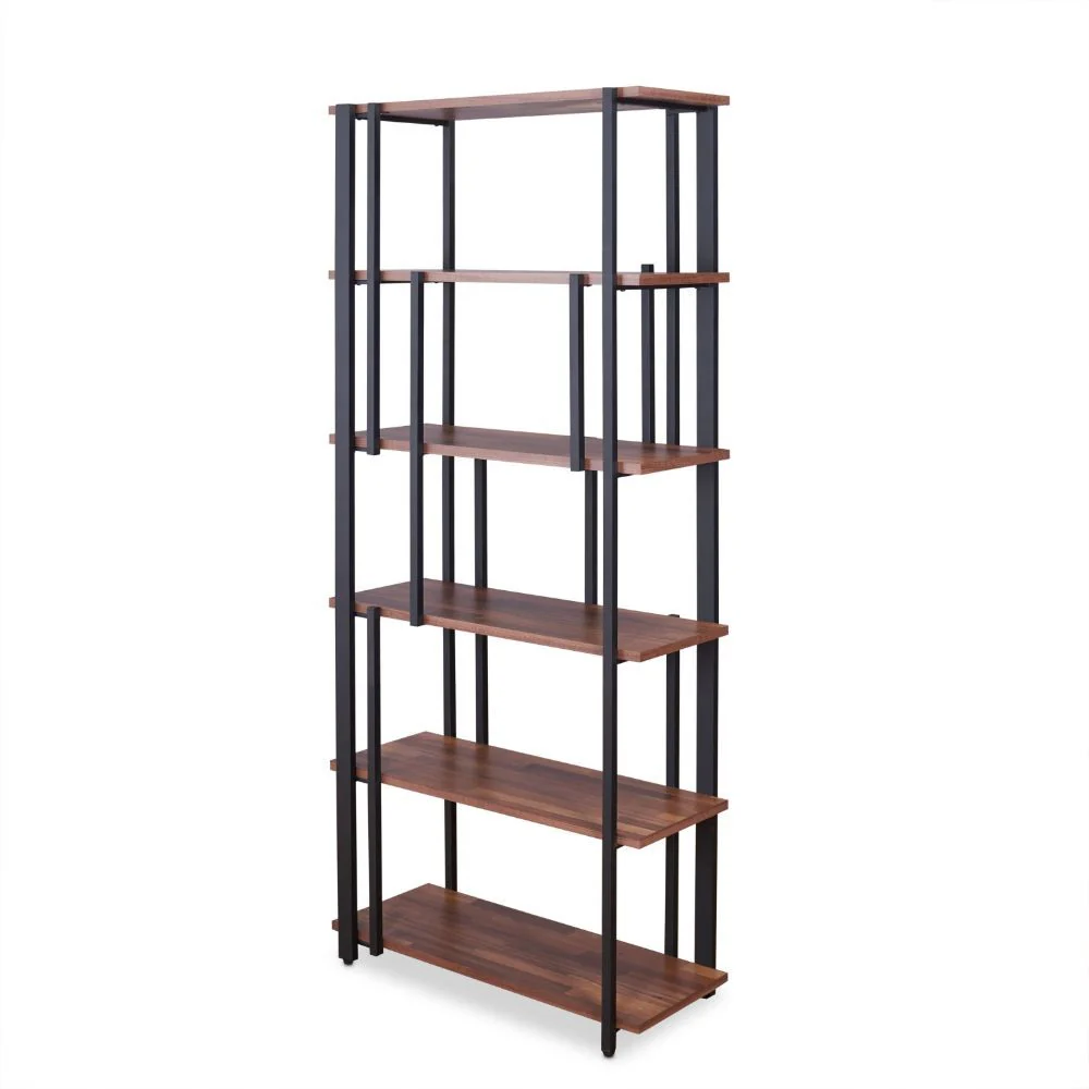 Sara - Bookshelf - Walnut & Sandy Black - Funk Metal Works LLC