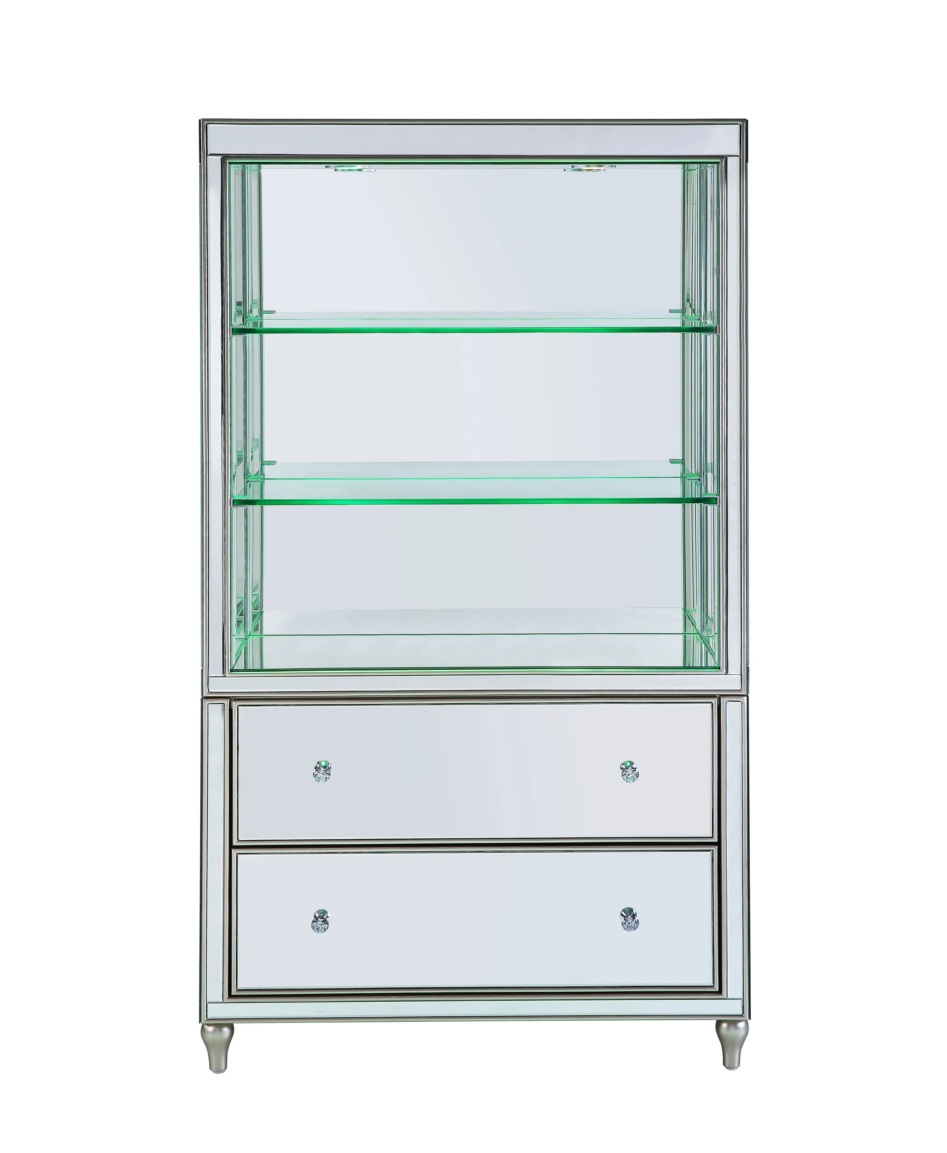 Persis - Bookshelf - Led & Mirrored - Funk Metal Works LLC