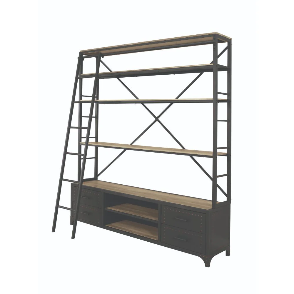 Actaki - Bookshelf & Ladder - Funk Metal Works LLC