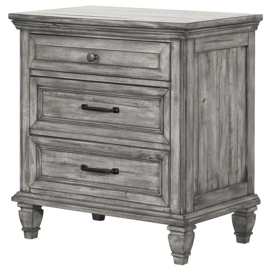 Avenue - Nightstand - Dark Gray - Funk Metal Works LLC