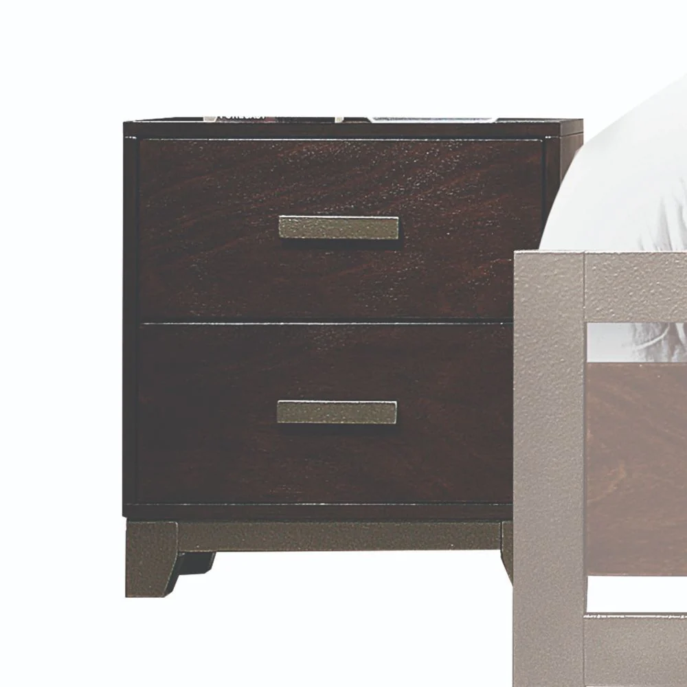 Charleen - Nightstand - Walnut - Funk Metal Works LLC