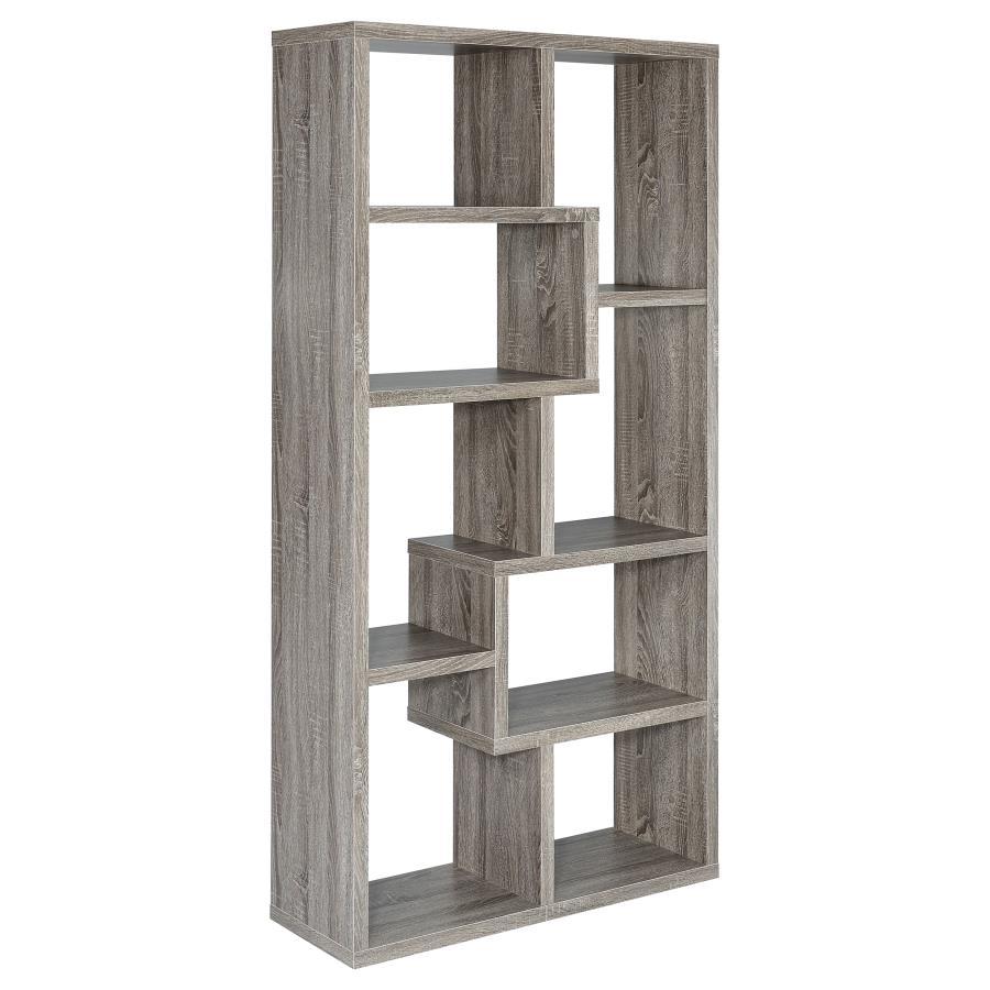 Coaster - 10-shelf Geometric Bookcase - Funk Metal Works LLC