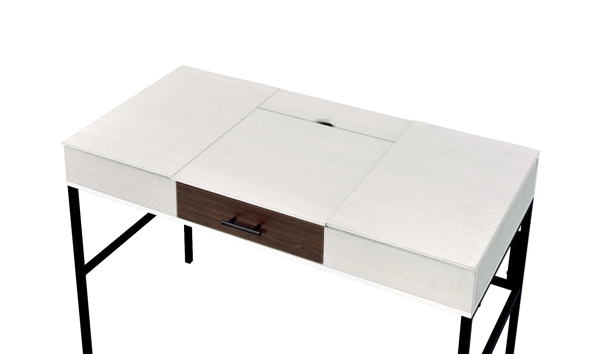 Verster - Desk - Natural & Black Finish - Funk Metal Works LLC