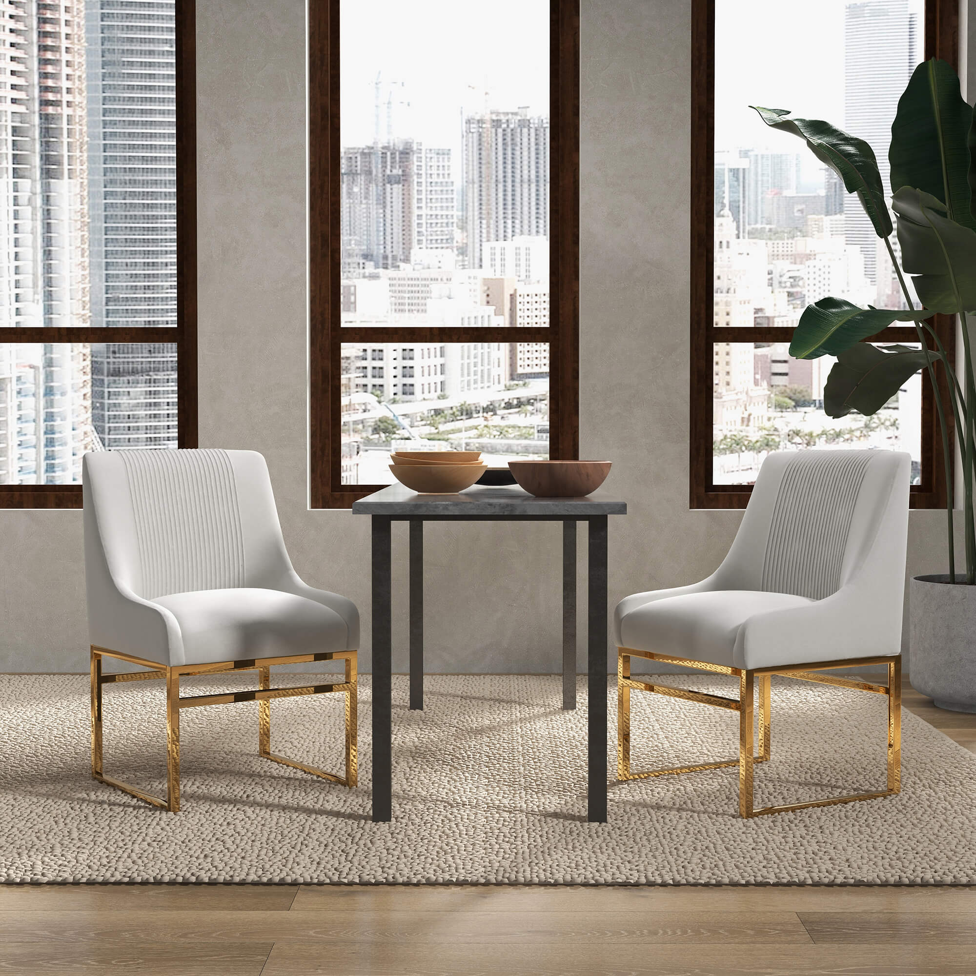 SEYNAR Contempoary Velvet Dining Chair with Metal Frame Legs, set of 2/4/6/8 - Funk Metal Works LLC