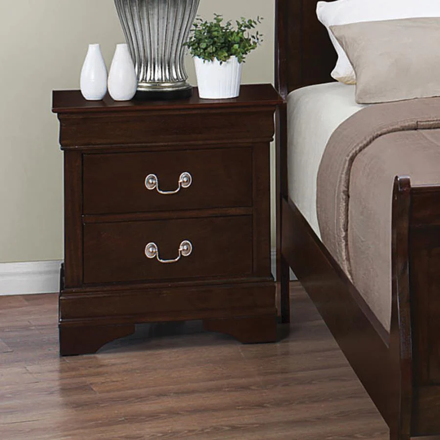 Louis Philippe - Two-drawer Nightstand - Funk Metal Works LLC