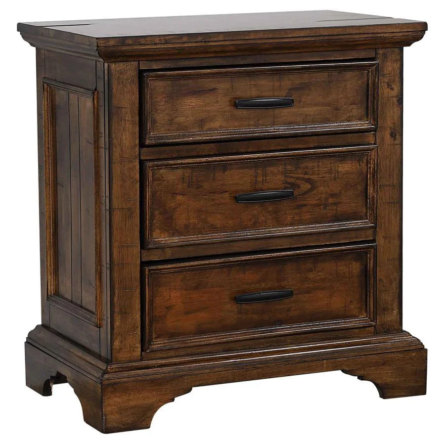 Elk Grove - Nightstand - Light Brown - Funk Metal Works LLC