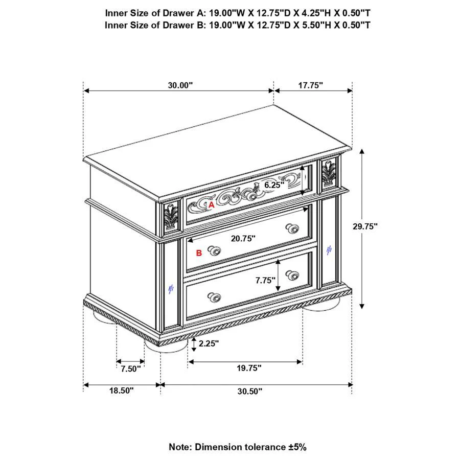 Heidi - Nightstand - Funk Metal Works LLC