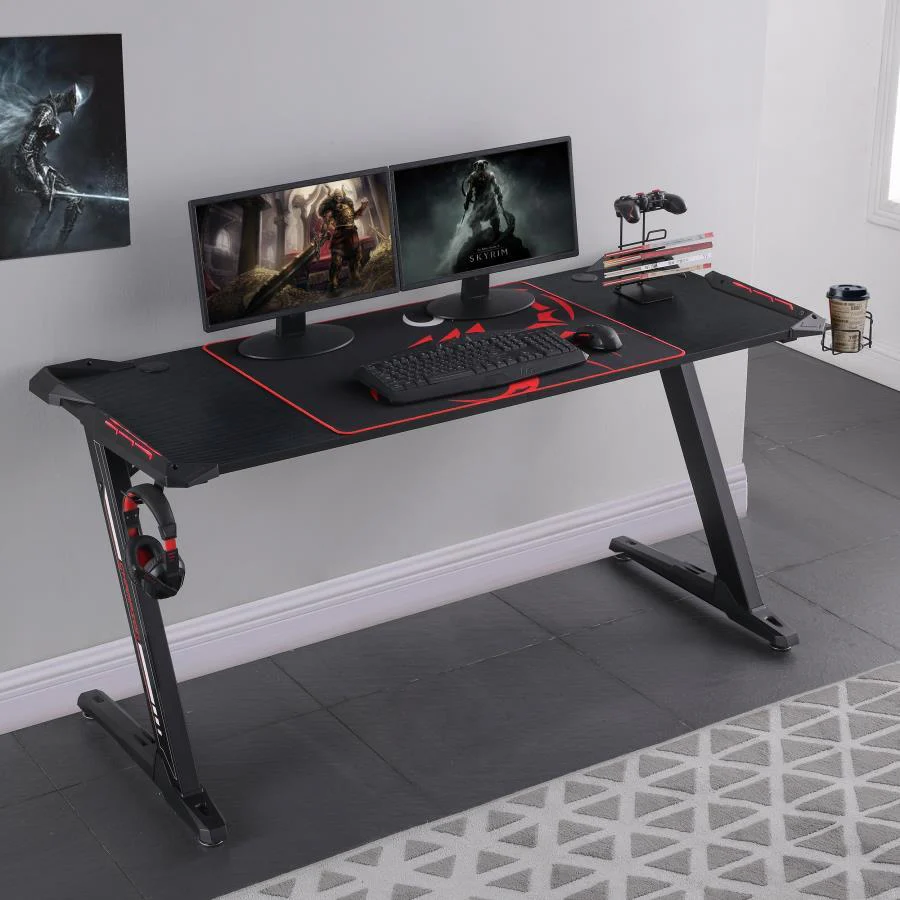 Brocton - Gaming Desk - Black - Funk Metal Works LLC
