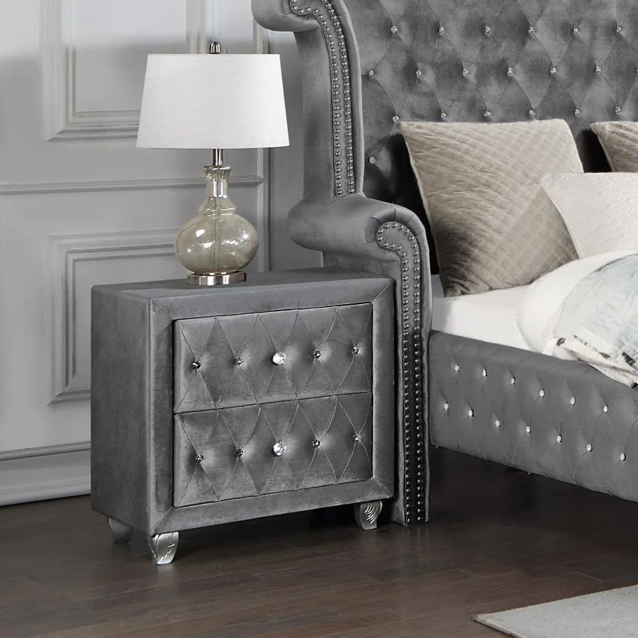 Deanna - 2-drawer Rectangular Nightstand - Funk Metal Works LLC