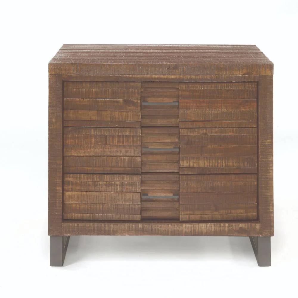 Andria - Nightstand - Reclaimed Oak - Funk Metal Works LLC