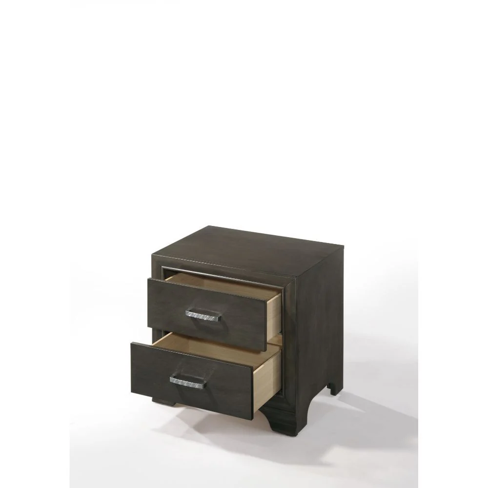 Carine II - Nightstand - Gray - Funk Metal Works LLC