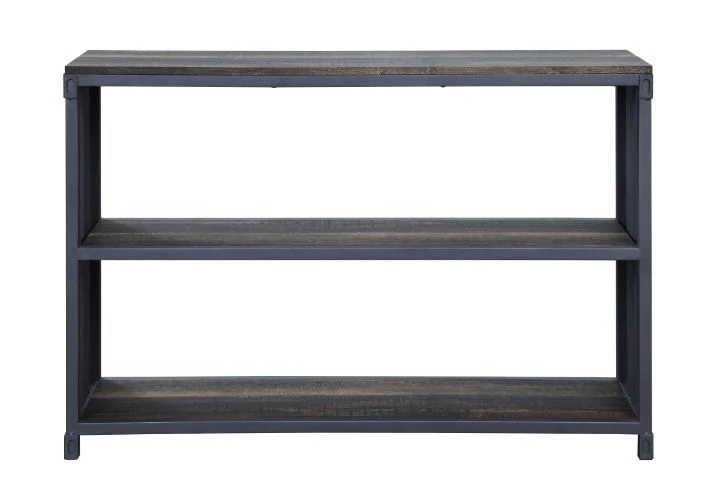 Cargo - Bookshelf - Weathered Oak & Gunmetal Finish - Funk Metal Works LLC