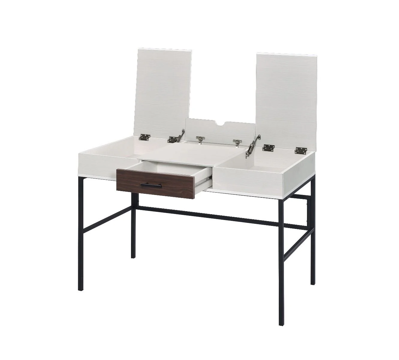 Verster - Desk - Natural & Black Finish - Funk Metal Works LLC