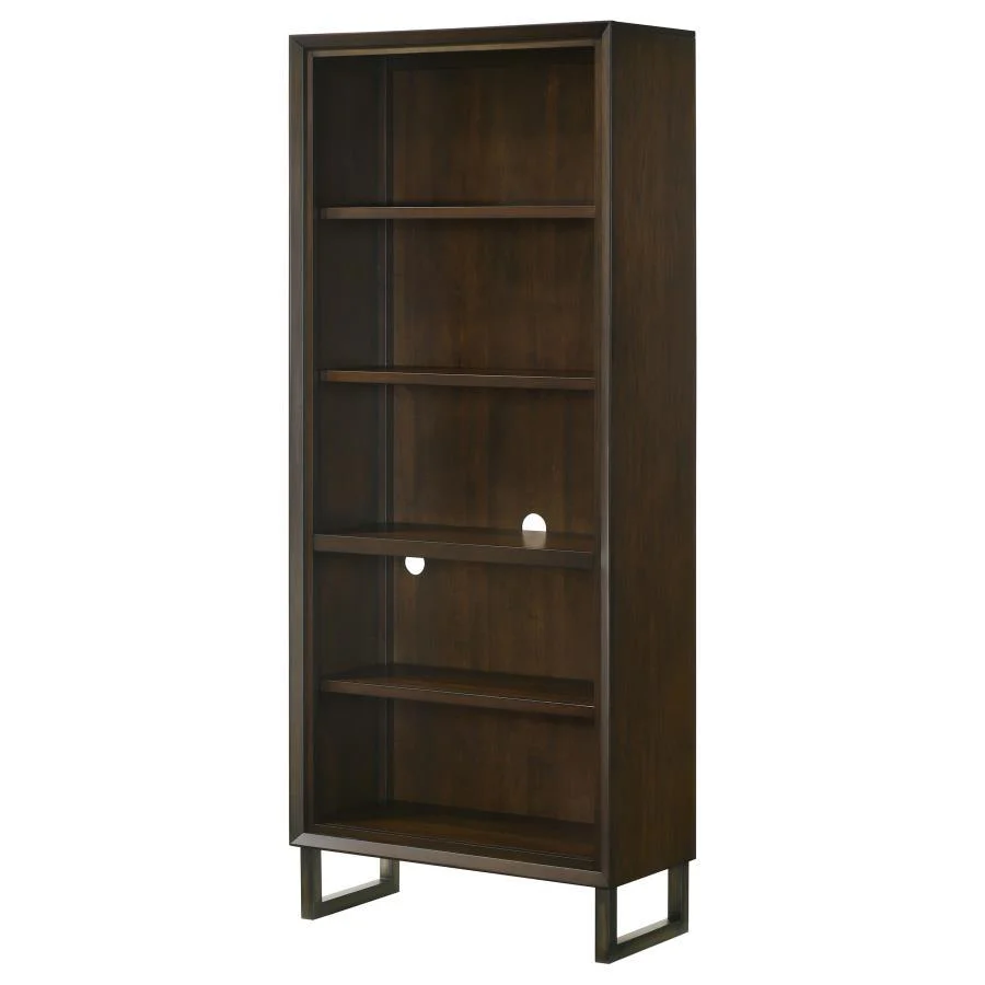 Bookcase Wood - Dark Brown - Funk Metal Works LLC