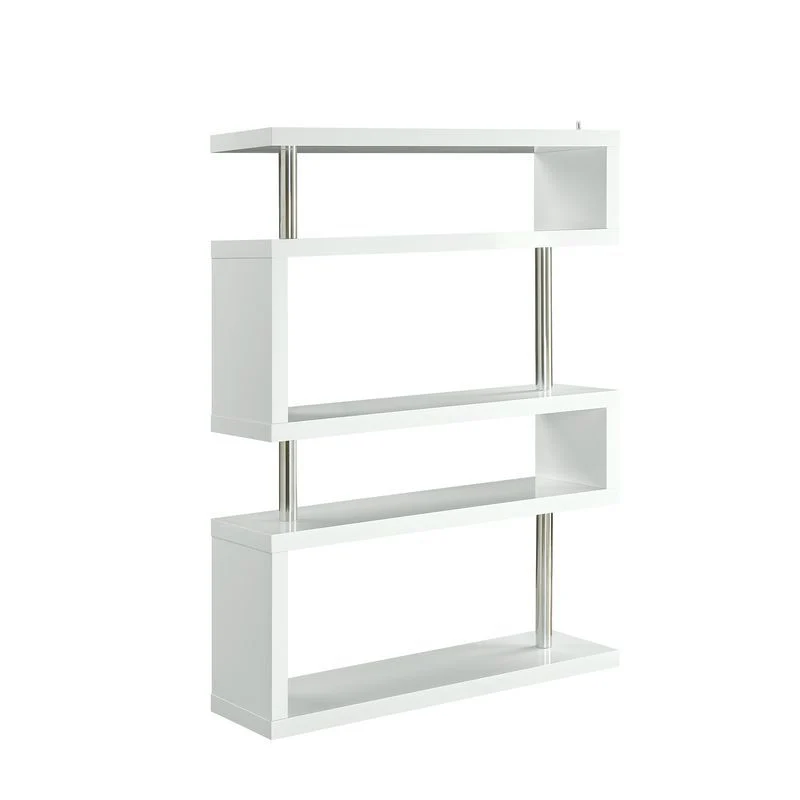 Buck II - Bookshelf - White Finish - Funk Metal Works LLC