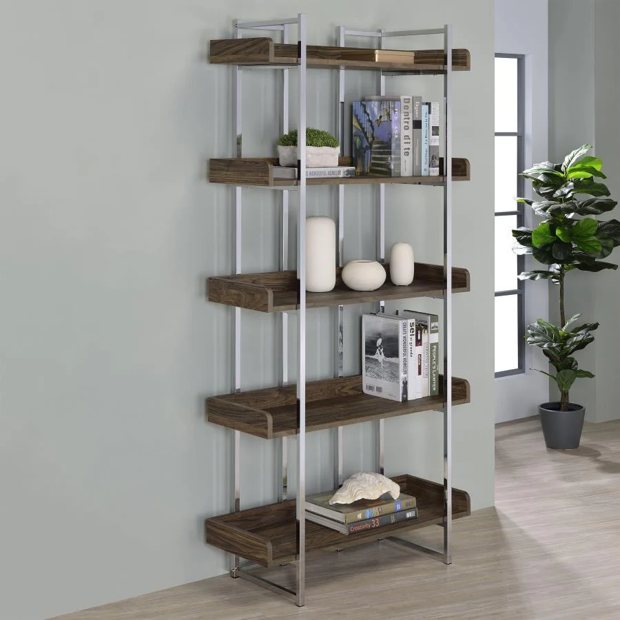 Angelica - Bookcase - Brown - Funk Metal Works LLC
