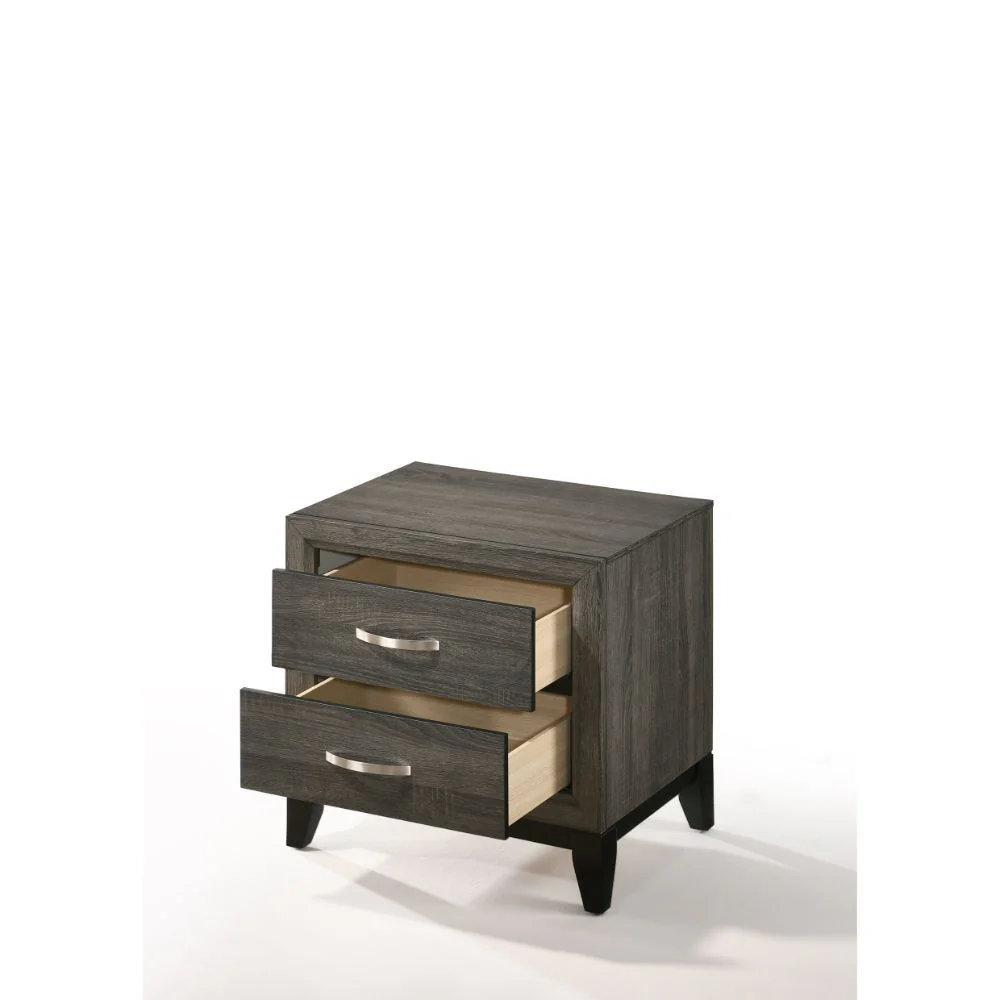 Valdemar - Nightstand - Weathered Gray - Funk Metal Works LLC