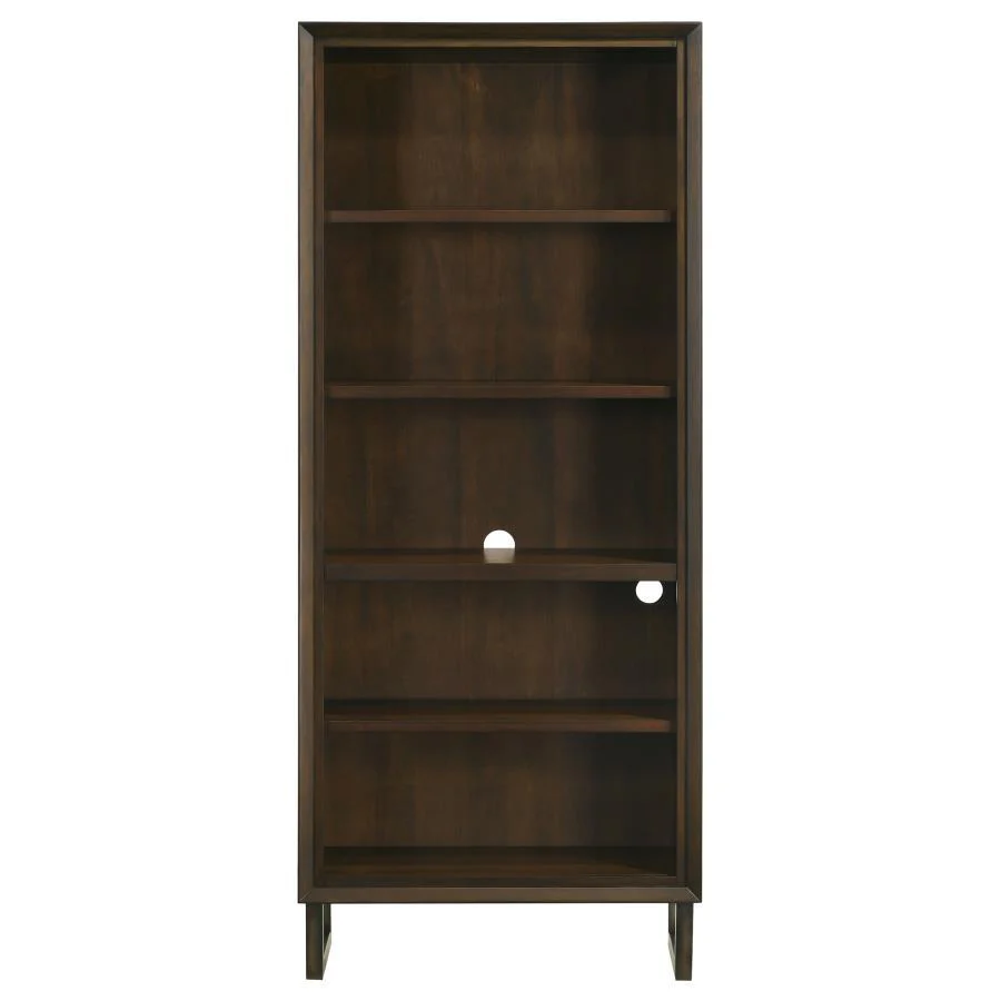 Bookcase Wood - Dark Brown - Funk Metal Works LLC