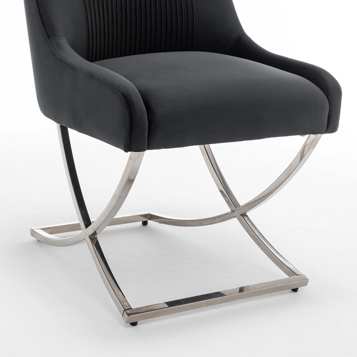 SEYNAR Contempoary Velvet Dining Chair Set of 2/4/6 with Metal Frame Legs and Back Pull - Funk Metal Works LLC