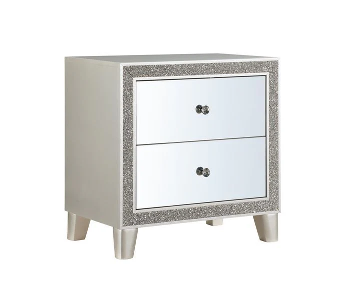 Sliverfluff - Nightstand - Mirrored & Champagne Finish - Funk Metal Works LLC