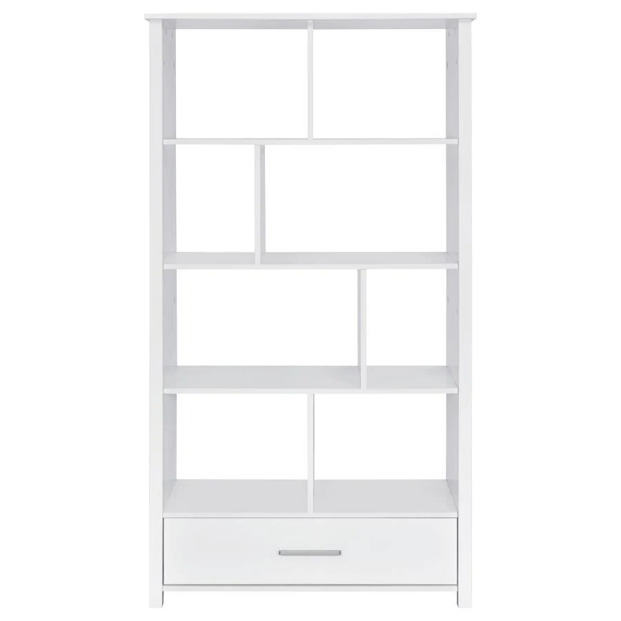 Dylan - Bookcase - White - Funk Metal Works LLC