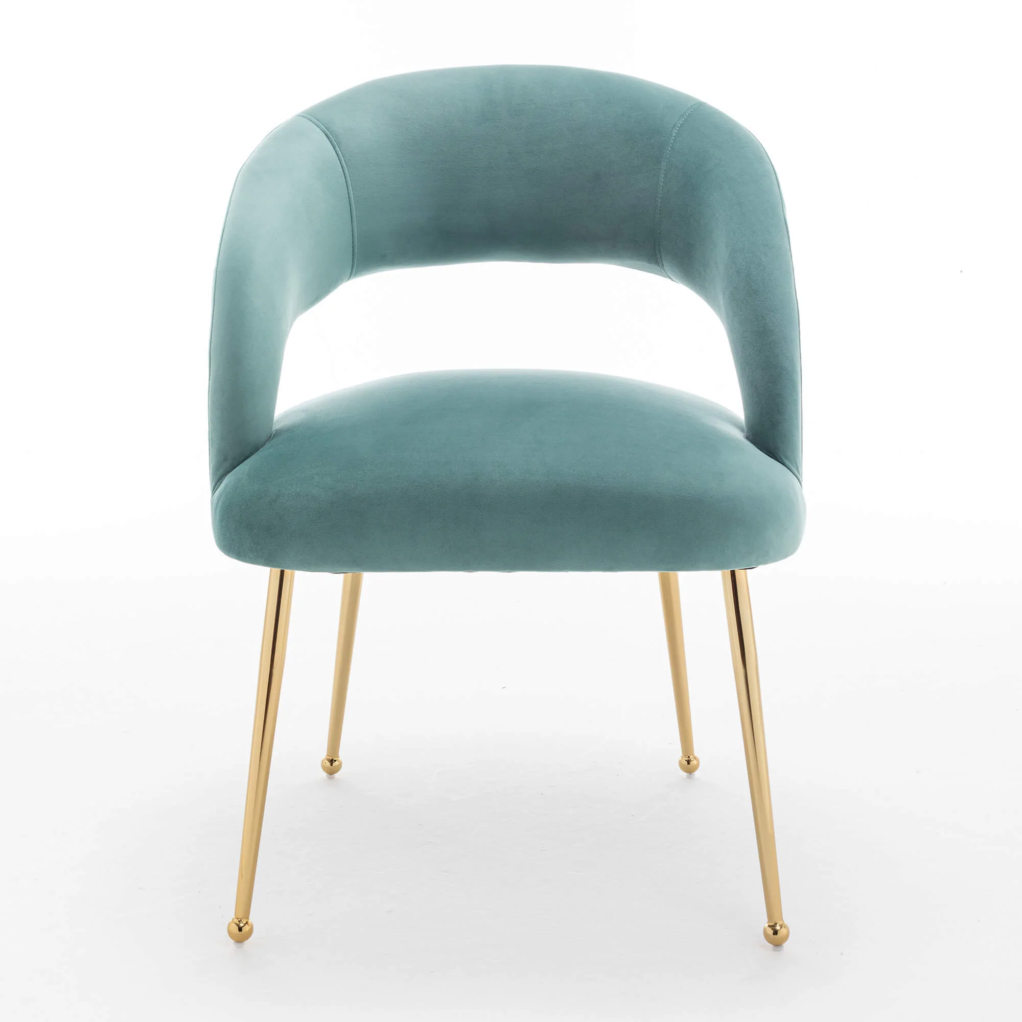 SEYNAR Mid Century Modern Velvet Upolstered Open-Back Dining Chair Set of 2/4/6 - Funk Metal Works LLC