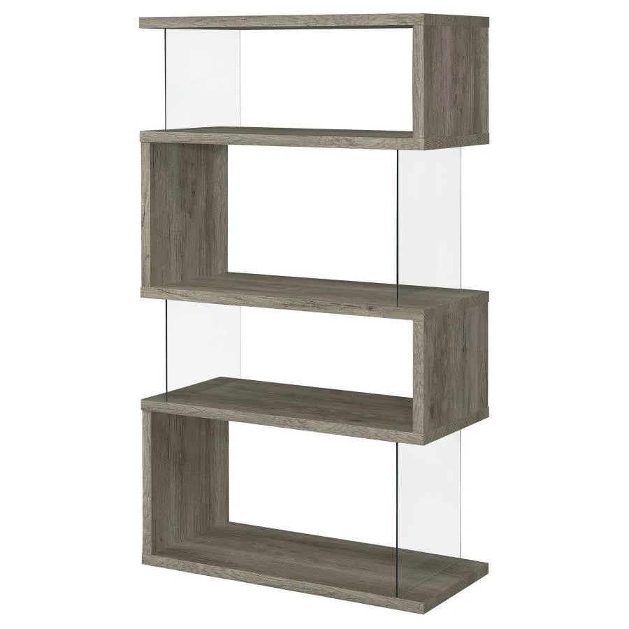 Emelle - Bookcase - Pearl Silver - Funk Metal Works LLC