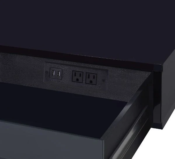 Adiel - Desk - Black & Gold Finish - Funk Metal Works LLC