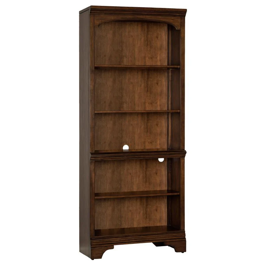 Hartshill - 5-Shelf Bookcase - Brown - Funk Metal Works LLC