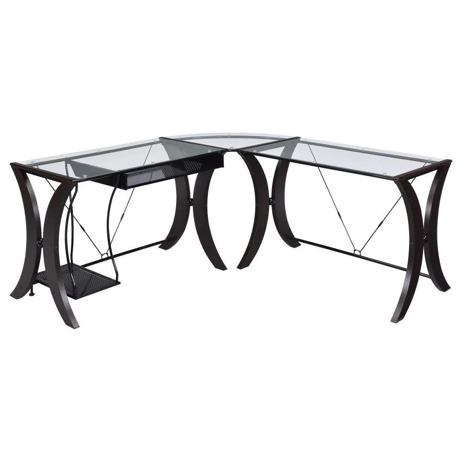 Monterey - Computer Desk - Brown - Funk Metal Works LLC